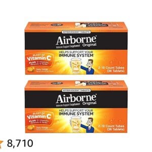 Amazon.com: Airborne Zesty Orange Effervescent Tablets Vitamin C ...
