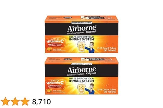 Amazon.com: Airborne Zesty Orange Effervescent Tablets Vitamin C ...